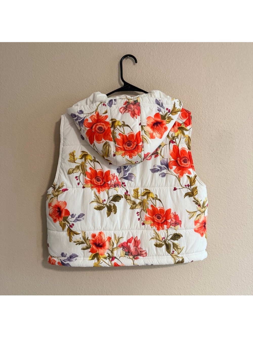 Anthropologie Daily Practice Boxy Puffer Vest Floral - Picture 4 of 7